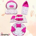 Baby Nest Full Set with Net, Pillows & Sleeping Bag – Pink Floral Design