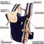 Ergonomic newborn baby carrier with padded straps and breathable fabric